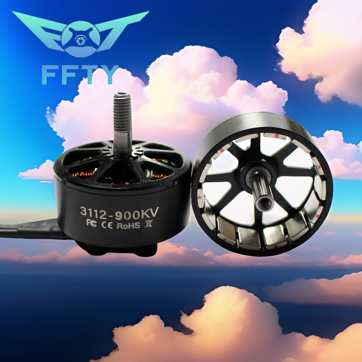 FT3112 900KV 3-6S brushless motor, compatible with racing FPV and 10 inch remote drone