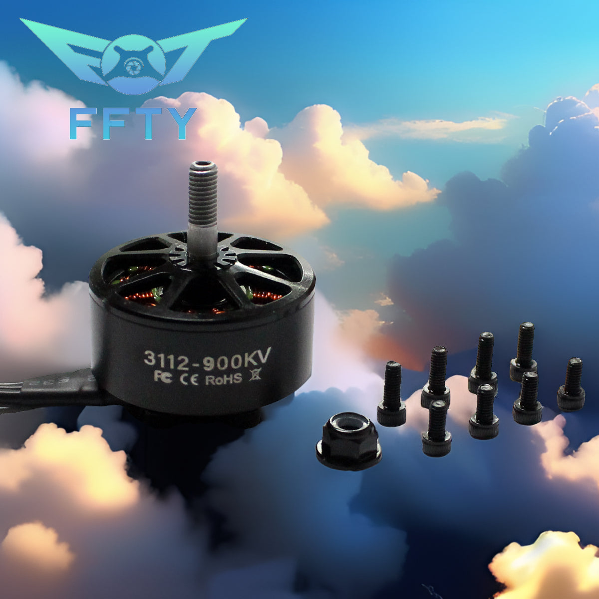 FT3112 900KV 3-6S brushless motor, compatible with racing FPV and 10 inch remote drone