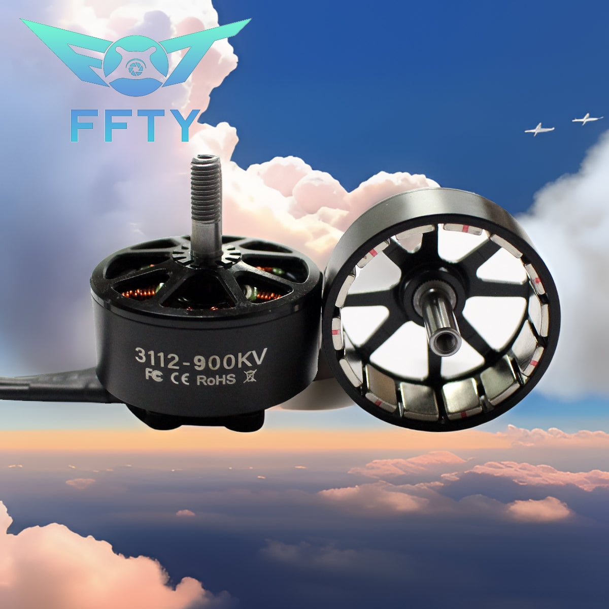 FT3112 900KV 3-6S brushless motor, compatible with racing FPV and 10 inch remote drone